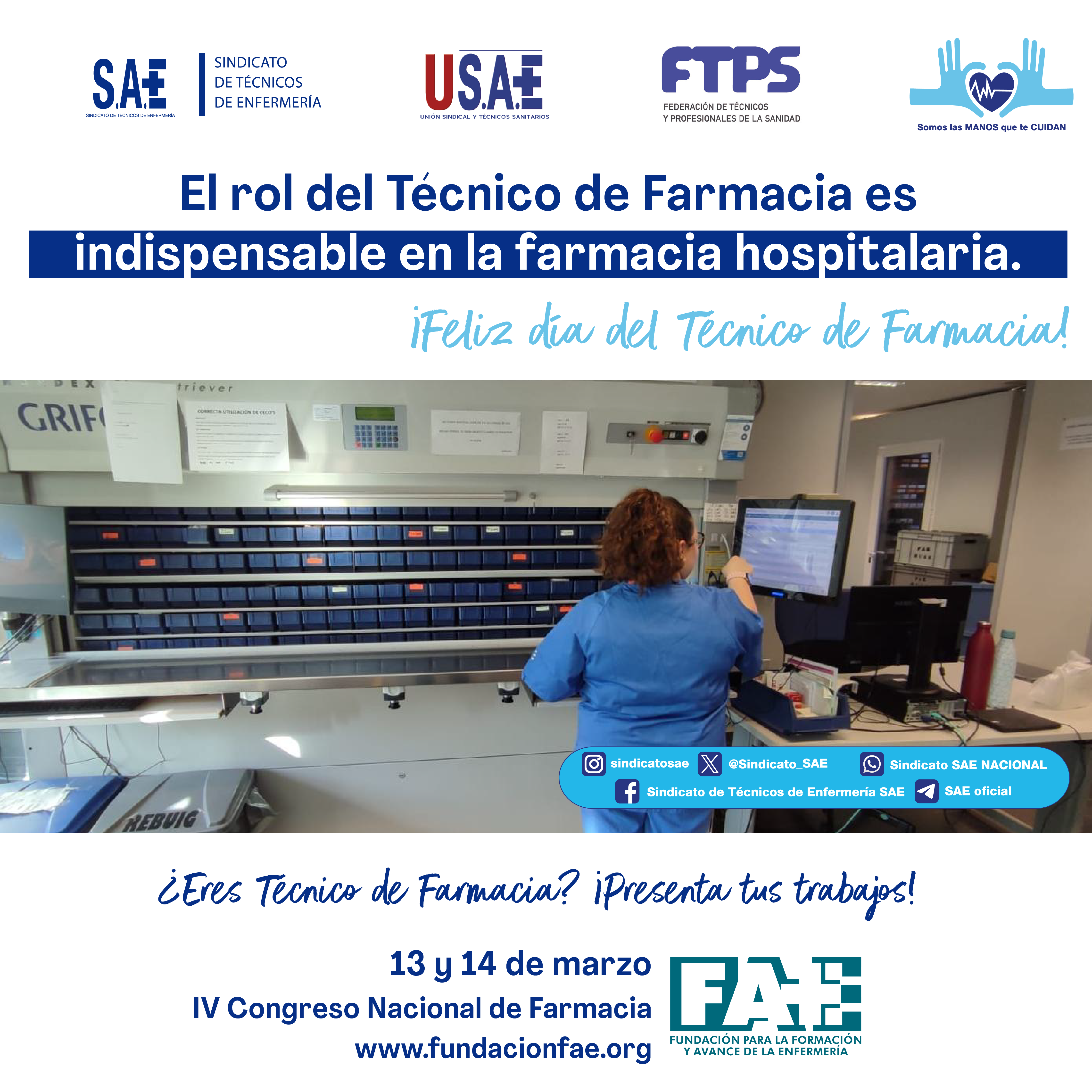 LOS TÉCNICOS EN FARMACIA SON ESENCIALES EN LA FARMACIA HOSPITALARIA