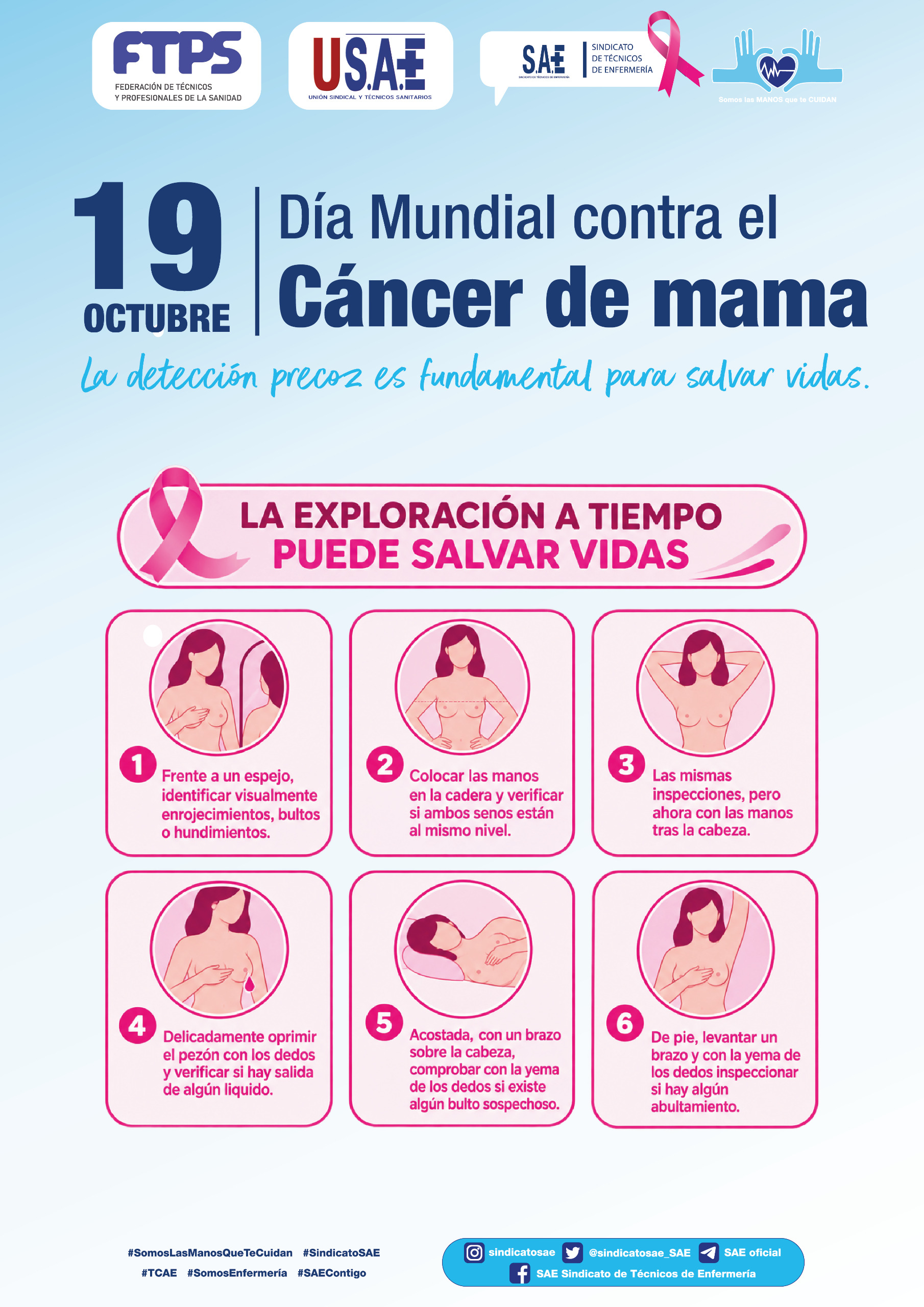 LA DETECCIÓN PRECOZ ES FUNDAMENTAL PARA LA SUPERVIVENCIA