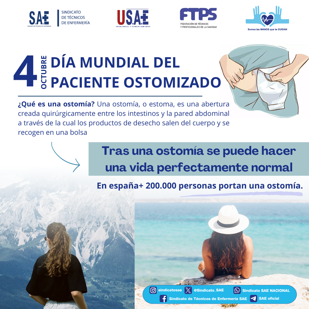 EN ESPAÑA SE ESTIMA QUE MÁS DE 200.000 PERSONAS PORTAN UNA OSTOMÍA 