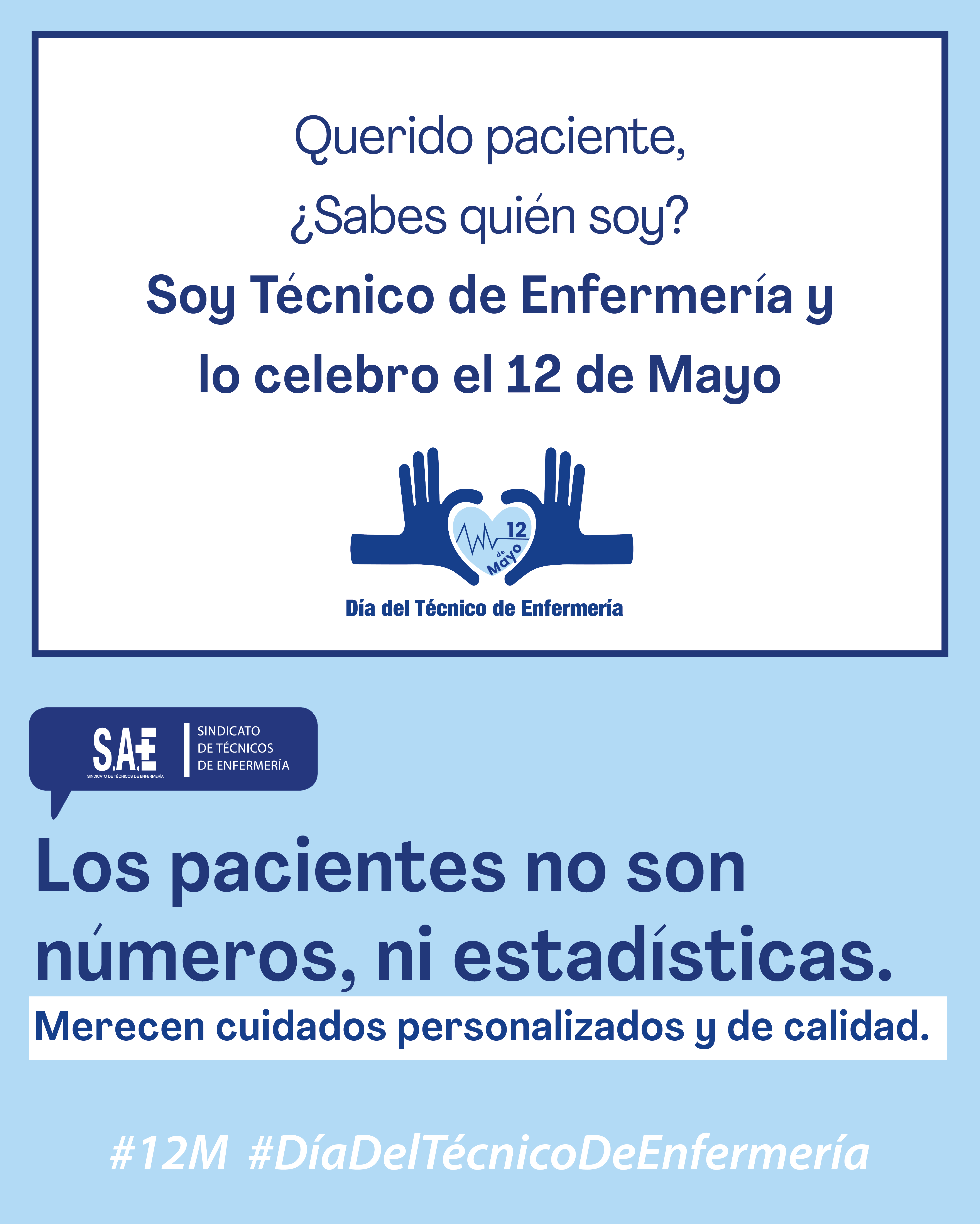 12 DE MAYO:  EL DÍA DEL TÉCNICO DE ENFERMERÍA  ES UNA JORNADA DE CELEBRACIÓN Y REIVINDICACIÓN