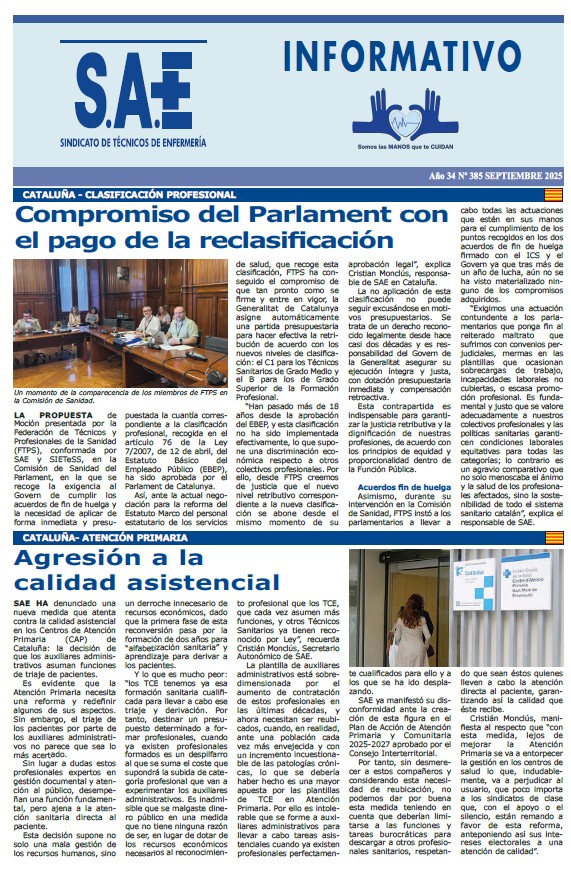 Informativo Acción Sindical SAE