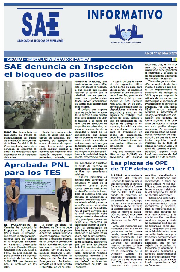 Informativo Acción Sindical SAE