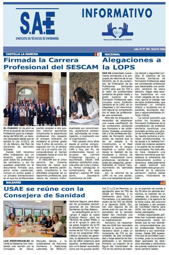 Informativo Acción Sindical SAE