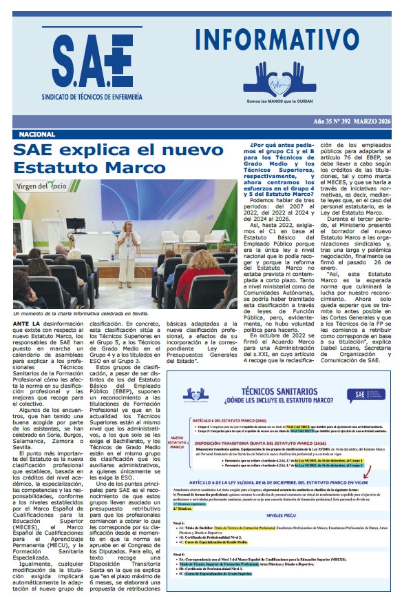 Informativo Acción Sindical SAE