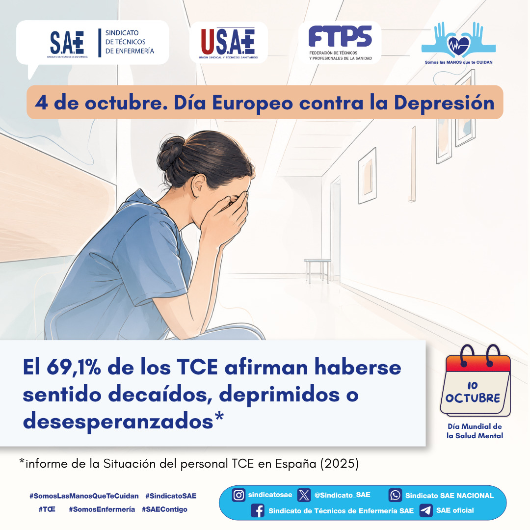 DESDE SAE QUEREMOS DESTACAR LA IMPORTANTE CARGA DE DESGASTE FÍSICO Y EMOCIONAL DEL COLECTIVO TCE