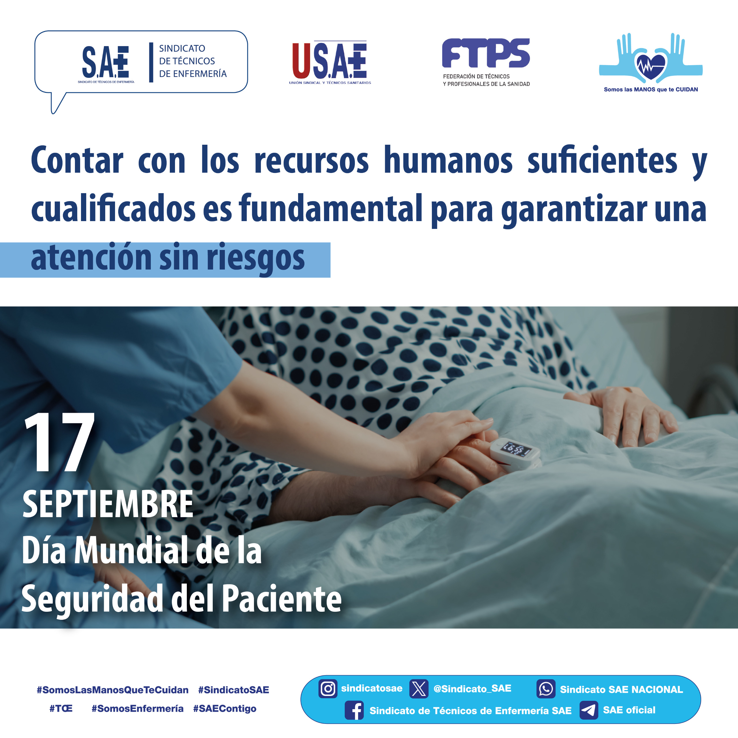LA SEGURIDAD DE LOS PACIENTES PASA POR PROFESIONALES CUALIFICADOS