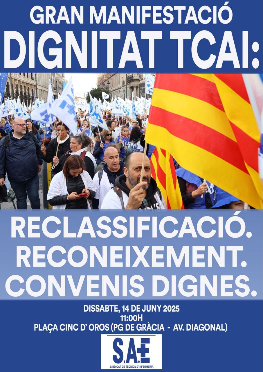 LOS TÉCNICOS EN CUIDADOS DE ENFERMERÍA SE MANIFESTARÁN EXIGIENDO RESPETO Y DIGNIDAD